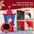 thumbnail image 6 of Tcbosik Christmas Inflatables Decoration Outdoor, 7.3ft Blow Up Santa & Penguin in Lighthouse for Holiday Winter Lawn Yard Garden, Red, 6 of 8