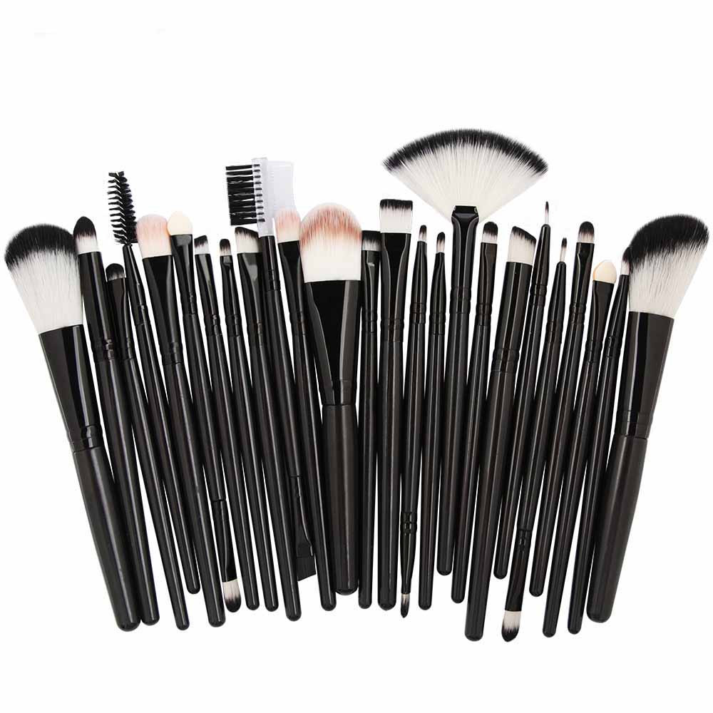 25pcs Cosmetic Makeup Brush Blusher Eye Shadow Brushes Set Kit Makeup ...