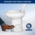 thumbnail image 3 of Gravity Flush Toilet Plastic Bowl with Connecting Hose, Installation Kits and Hand Sprayer Ideal for RVs, Trailers and Boats (White), 3 of 7