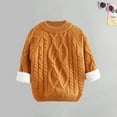 thumbnail image 5 of Scyoekwg Newborn Infants Toddler Baby Boys Girls Warm Sweaters Winter Fleece Thickened Sweaters Casual Round Neck Long Sleeve Solid Color Sweaters Pullover (Orange,12 Months), 5 of 6