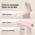 thumbnail image 3 of Label Maker Machine with Tape - HP2 Portable Bluetooth Label Printer for Storage, Office, Home, Mini Smart Phone, Pink, 3 of 11
