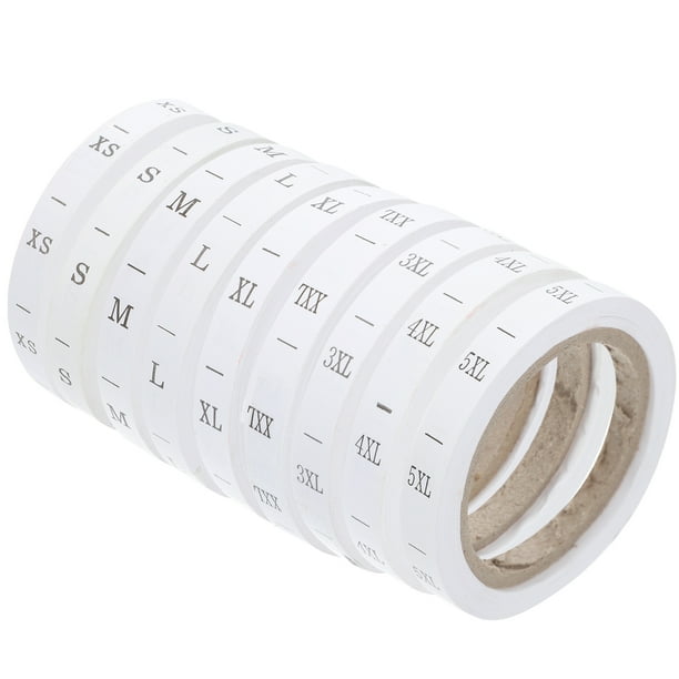 8 rollos de etiquetas de tamaño de ropa tejida, etiquetas de marca de ropa, etiquetas de uniforme escolar