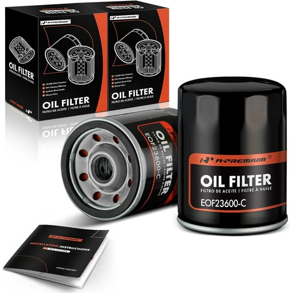 A-Premium 2-PC 10K Miles Protection Spin On Oil Filter Compatible with Ford F-150, F-150 Heritage, F-250/F-350 Super Duty & Jeep & Dodge & Lincoln & Mazda & Chrysler & Mercury & Mitsubishi & Jaguar