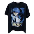 thumbnail image 3 of EVANGELION camiseta de Ayanami Rei para hombre, Tops de manga corta con estampado de gran tamaño, camiseta Punk de Hip Hop, ropa de calle informal, regalo de verano, 3 of 5