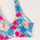 thumbnail image 5 of Trajes de Baño de Bikini de Mujer con Correas Impresas V Sexy Split Set de Tres Piezas, Diseño de Corte Alto para la Piscina de Playa Y las Vacaciones de Verano, 5 of 9