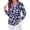 Floral Dark Blue White, variant on Women Puff Long Sleeve Shirts Ruffle Collar Floral Boho Tops Ruffle V Neck Tops,Smocked Cuffs Shirt,Button Down Work Blouses Dressy Casual,Business Casual Outfits,Early Fall Fashion