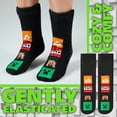 thumbnail image 4 of Calcetines Pantuflas Antideslizantes y Peludos para Niños y Adolescentes Minecraft, 4 of 6