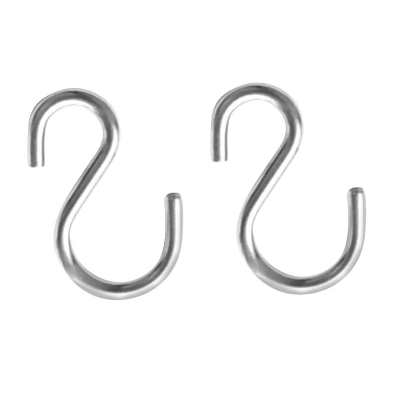 2pcs S Shaped Heavy Duty 316 Stainless Steel Hanging Hooks 45 x 28mm 