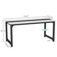 thumbnail image 2 of Tribesigns 70.8”Executive Desk, Large Office Computer Desk with Thicken Frame, Modern Simple Workstation Business Furniture for Home Office, White/Black, 2 of 7