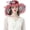 01A Red, variant on Organza Church Hat Wedding Tea Party Derby Hats for Elegant Women Flower Wide Brim Sun Hat