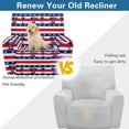 thumbnail image 6 of Jiueut American Flag Palm Tree Print Recliner Chair Cover, Dustproof Sofa Slipcover Stretchable Reclining Chair Covers with Storage Pockets for Home Use, 6 of 7