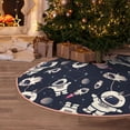thumbnail image 5 of Fotbe Cartoon Spaceship Pattern Christmas Tree Skirt, Tree Skirts Plush Christmas Decorations, Christmas Tree Skirts Xmas Decorations Holiday Party Decor-48", 5 of 6