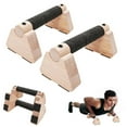 thumbnail image 4 of Wood Calisthenics Bar Wood Parallettes Push-Up Bar, for Home Gym Floor H8T6, 4 of 9