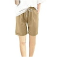 thumbnail image 4 of aidice Shorts for Women Drawstring Casual Shorts for Women Summer Lightweight Elastic Waisted Shorts, 4 of 7