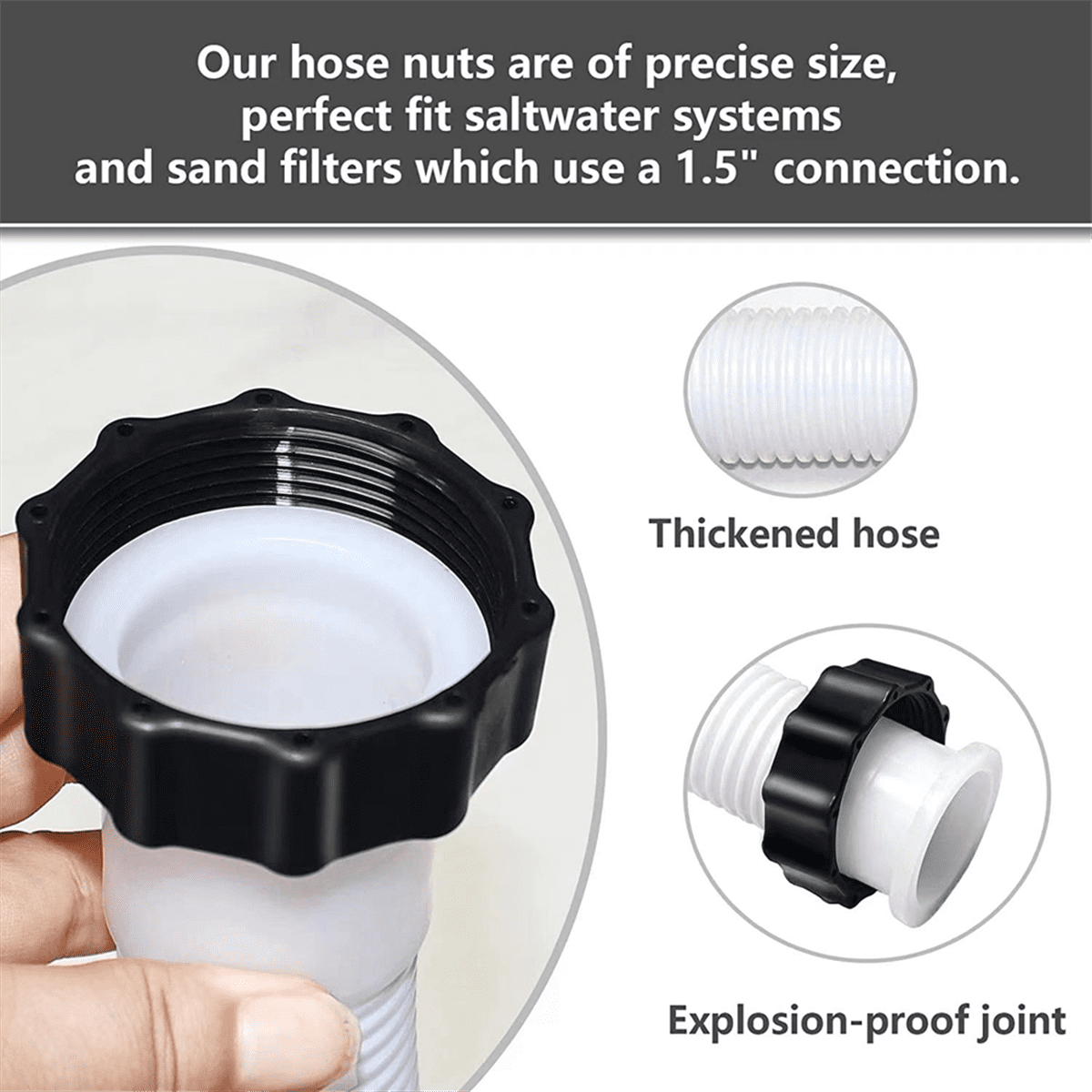 Pool Sand Filter Pump Hose-11535 Interconnecting Hose Replacement for 16 Inch Sand Filter Pumps & Saltwater Systems
