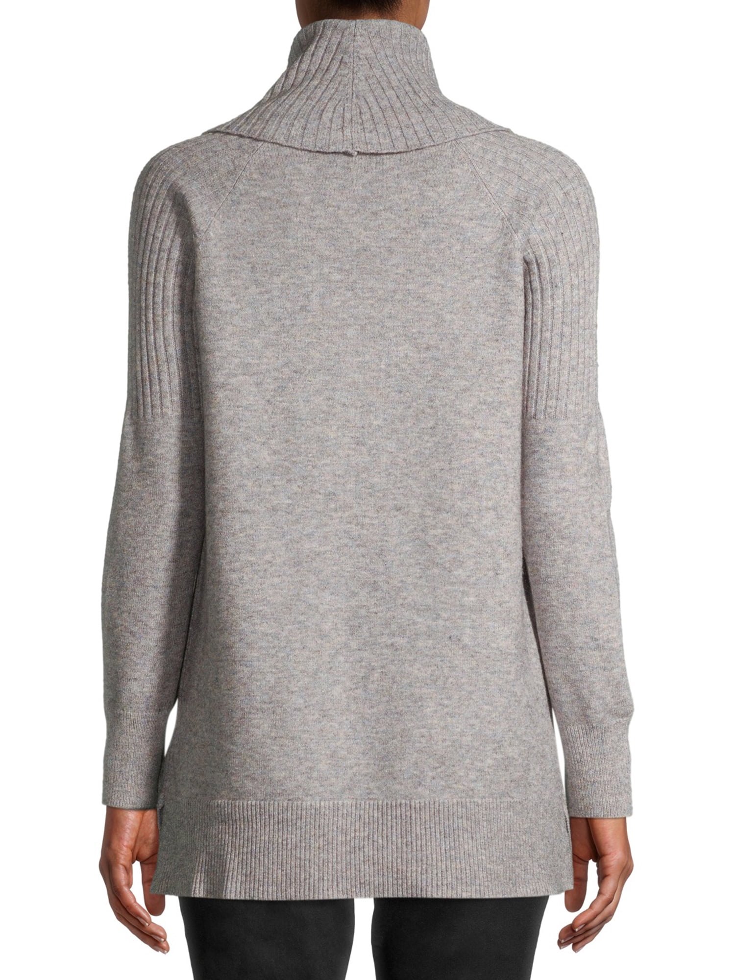 Time and Tru Women's Cowl Neck Tunic Sweater