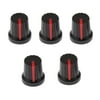 5pcs Guitar Effect Pedal Knobs Amplfier Control Knobs for Effect Pedal Parts - black , as described
