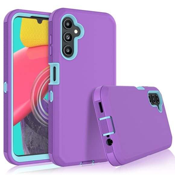 Galaxy Étui A14 5G, Étui de Téléphone Robuste 3 en 1 pour Samsung Galaxy A14 5G, Étui Hybride Antichoc Takfox Protection Complète contre les Chutes, Couverture en Caoutchouc Robuste, Protection Mate - Violet