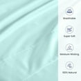 thumbnail image 5 of 500-TC Egyptian Cotton Full Round Bed Sheet Set – Fits 80" Diameter Mattress, 19-24" Deep Pocket – Solid Aqua Blue, Full 80" Diameter, 5 of 6