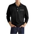 thumbnail image 1 of Chemises pour Hommes Manches Longues Chemises Décontractées avec Poche, 1 of 5