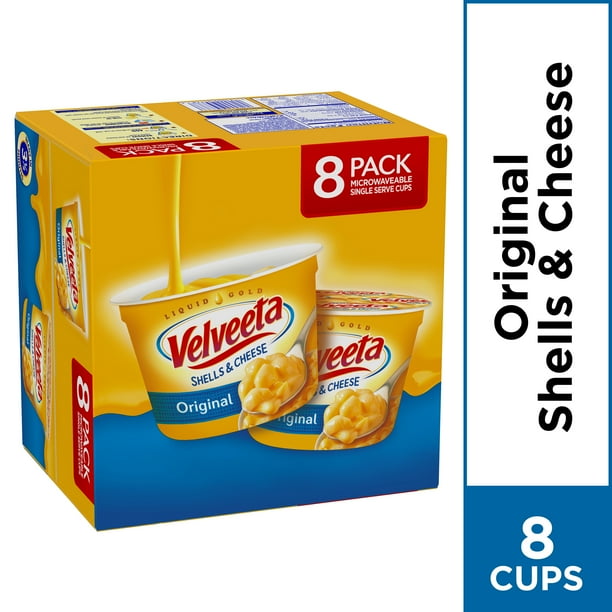 Velveeta Original Shells & Cheese Microwavable Cups, 8 ...