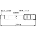 thumbnail image 2 of Febest AXLE HALF SHAFT RIGHT 34X478X34 # 0112-UZJ200F OEM 41337-60020, 2 of 2