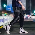 thumbnail image 1 of Loose Fit Multi Pocket Joggers For Spring Summer, Men's Street Style Waist Drawstring Casual Pants Cargo Pants For Fitness Outdo, 1 of 5