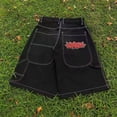 thumbnail image 4 of Pantalones cortos de mezclilla Y2k para hombre, pantalones cortos de mezclilla de Hip-hop europeos y americanos,, 4 of 5