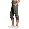 thumbnail image 3 of WTOBBY Women's Pleated Cargo Hiking Pants with Multiple Pockets, Durable Workwear Trousers for Outdoor Use, Comfortable and Functional Design,Gray S, 3 of 4