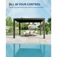 thumbnail image 3 of Tuekys All-Aluminum Louvered Pergola 10' x 16', Outdoor Pergola with Adjustable Louvered Roof, Reinforced Aluminum Frame, Integrated Drainage System, Hardtop Gazebo for Patio, Deck, 3 of 3