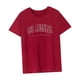 thumbnail image 5 of Camiseta de mujer de verano con cuello redondo para desplazamientos, trabajo, camping, compras, mujer Rojo, 5 of 7