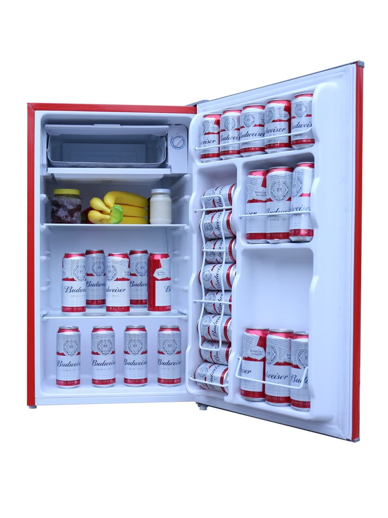 Budweiser 3.2 cu. ft. Refrigerator FR320, Red, Flush Back Design