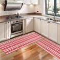 thumbnail image 3 of Kitchen Rugs Sets Of 2,Red and White Christmas Pattern Anti Fatigue Kitchen Mat Rugs Non Slip Washable,Decorative Kitchen Floor Mats for Kitchen,Sink,Laundry,17"X47", 3 of 5