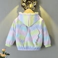 thumbnail image 6 of Usaibhir Toddler Girl Zip Up Hoodie Jacket Hooded Sweatshirt Fall Winter Kid Long Sleeve Shirt Pullover Top for 6-7Y Multi-color, 6 of 8
