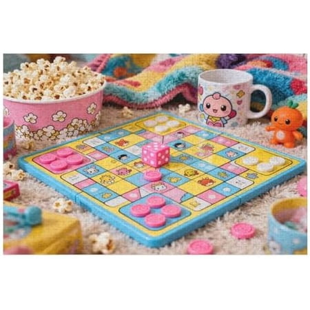 1000 Piece Colorful Board Game Scene Puzzle for Adults 30 x20 – Multicolor Fun Family Game