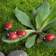 thumbnail image 4 of Ladybird Flowerpot Ornament Resin Ornaments Miniature Adornment Lanscape Decor Little Yellow Chicken Polka Dot Mushroom, 4 of 8