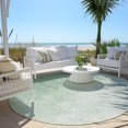 thumbnail image 6 of Addison Rugs Chantille Indoor/Outdoor Transitional Modern Green Washable Round Rug, 8' x 8', 6 of 6