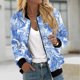 thumbnail image 1 of Chaqueta y abrigo informal de manga larga sin capucha para mujer, con estampado sin cabeza, con cremallera y bolsillo, de poliéster, 1 of 5