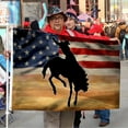thumbnail image 2 of Cayyon Cowboy Flag American Cowboy Horse Grommet Flag 3x5Feet Banner with 2 Brass Grommets, 2 of 4