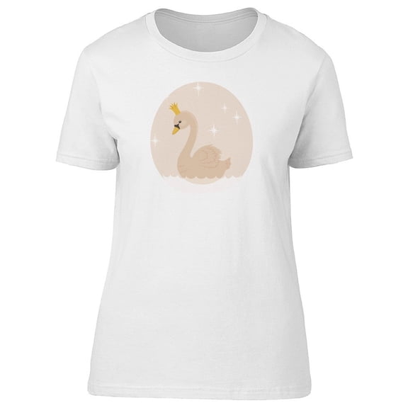 Cute Cartoon Romantic Swan Tee Women's -Image by Shutterstock