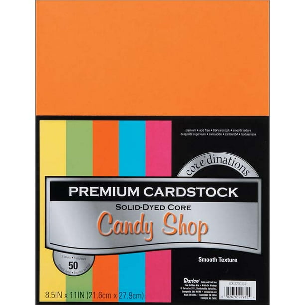 Solid Cardstock Paper Pack, Candy Shop, 8.5X11" 1 Pkg
