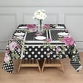 thumbnail image 3 of Pioneer Flower Floral Print Pattern Square Tablecloth,Waterproof Square Table Cover,Wipeable Spillproof Washable Table Cover for Home Kitchen Party Decor 42"X42"(107x107cm), 3 of 6