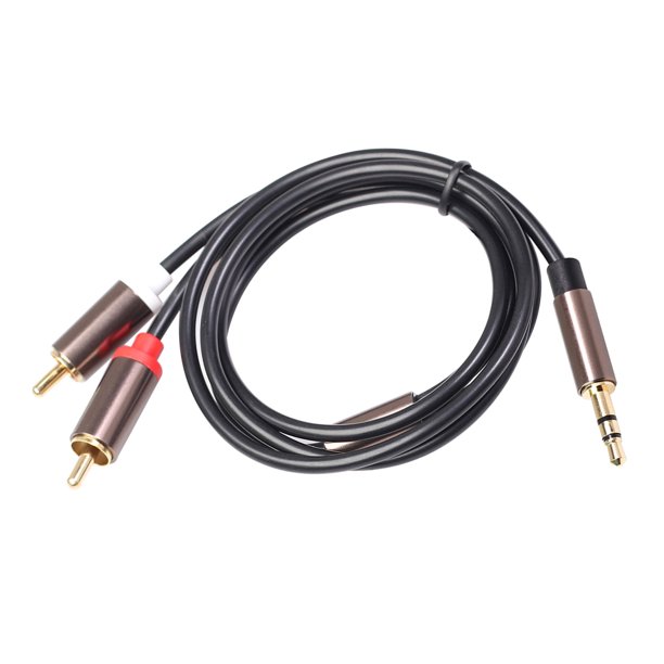 Kuymtek Jack de 3,5 mm a 2 RCA Cable de audio 1/8 de pulgada macho a 2RCA macho Splitter AUX Cable Kuymtek Componentes de la computadora