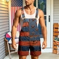 thumbnail image 2 of WERYOUNG Casual Denim Overalls For Man Patriotic American Flag Suspender Shorts Independence Day USA Festival Jumpsuit Versatile One-Pieces XXXXL, 2 of 6