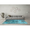thumbnail image 3 of Ahgly Company Indoor Rectangle Oriental Light Blue Industrial Area Rugs, 2' x 4', 3 of 4