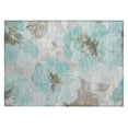thumbnail image 2 of Addison Rugs Chantille Indoor/Outdoor Transitional Floral Teal Washable Rectangle Rug, 1'8" x 2'6", 2 of 6