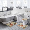 thumbnail image 6 of Spring Mushroom Bathroom Rugs Set Daisy Butterfly Leaf Farmhouse Non Slip Absorbent Soft Bath Mats 3 Piece Set with Bathroom Rug, U-Shaped Floor Mat, Toilet Seat Cover Large Size, 6 of 9