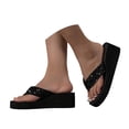 thumbnail image 5 of IUJSOY Women's Platform Flip Flops with Arch Support Comfortable Yoga Mat Wedge Thong Slippers, 5 of 9