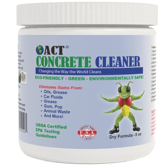 ACT Nettoyant pour Béton 8 Oz, Écologique, Couvre 50 Pi2.
