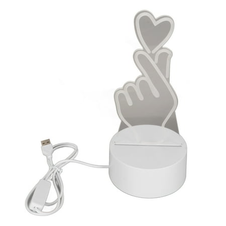 

Flash Sale 3D Visuallzation Lamp Warm Soft Light 3D Night Light Auto Gradual Changing USB Powered Lights for Bedrooms Bars Finger Heart